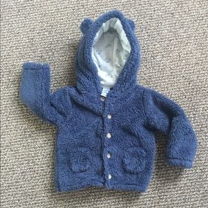 Carters baby boy hooded sherpa jacket
